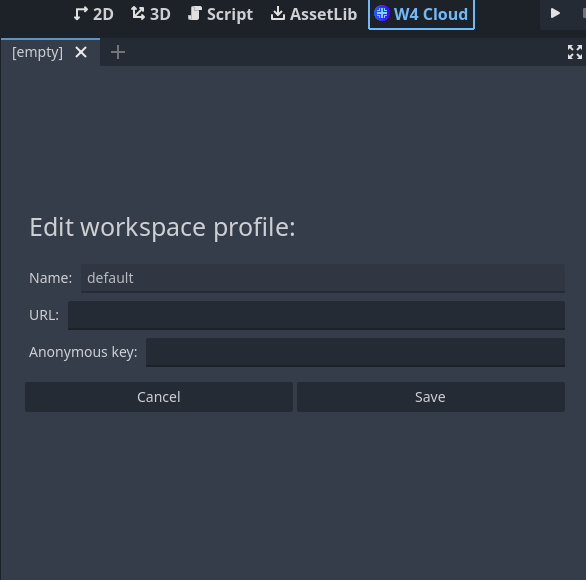 Screenshot of the W4 dashboard profile settings